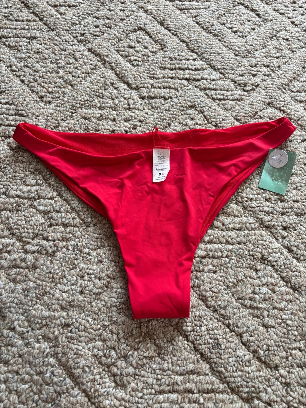 Full Tilt Bright Red High-Cut Bikini Bottom